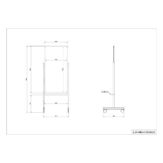 アール・エフ・ヤマカワ（株） 縦型ホワイトボードII Z-SHWB2 縦型ホワイトボードⅡ　Ｗ６００ Z-SHWB2-6012ASWH