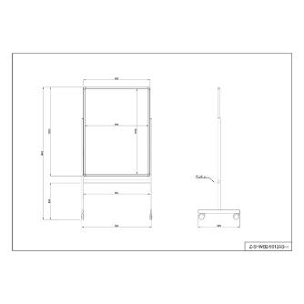 アール・エフ・ヤマカワ（株） 縦型ホワイトボードII Z-SHWB2 縦型ホワイトボードⅡ　Ｗ９００ Z-SHWB2-9012ASWH