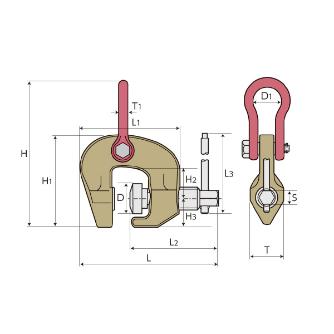 （株）スーパーツール スクリューカムクランプ(万能型) SCC-RF スクリューカムクランプ（万能型） SCC1.5RF