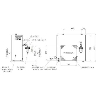 オリオン機械（株） ノンフロンエアードライヤー RAX ノンフロンエアードライヤー RAX7.5J-HRA-A1
