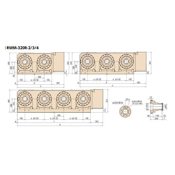 津田駒工業（株） NC円テーブル マルチスピンドルモデル RWM ＮＣ円テーブル　多軸 RWM-320R-3 PS