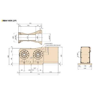 津田駒工業（株） ボールドライブNC円テーブル 多軸 RBM ボールドライブＮＣ円テーブル　多軸 RBM-160R-2 PS