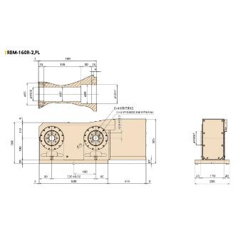 津田駒工業（株） ボールドライブNC円テーブル 多軸 RBM ボールドライブＮＣ円テーブル　多軸 RBM-160R-2 PL