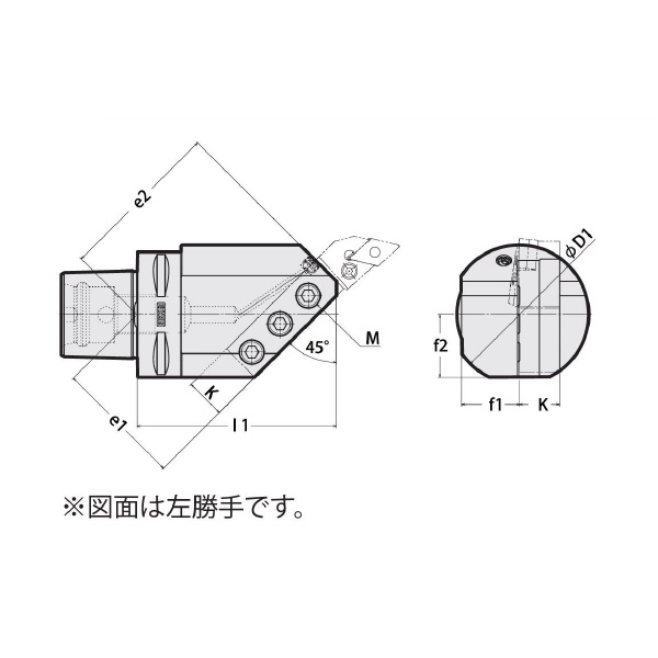 （株）日研工作所 汎用角バイトホルダ 45℃タイプ傾斜型 C-45-TH 汎用角バイトホルダ C6-45-TH25L-110