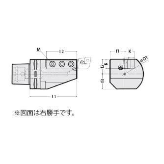（株）日研工作所 汎用角バイトホルダ 180℃タイプ C-180-TH 汎用角バイトホルダ C6-180-TH25R-115