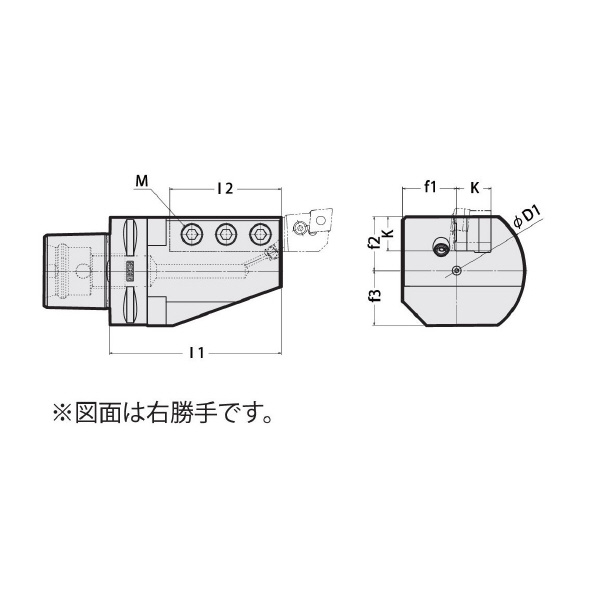 （株）日研工作所 汎用角バイトホルダ 180℃タイプ C-180-TH 汎用角バイトホルダ C6-180-TH25R-115