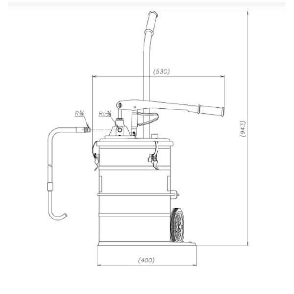 （株）ヤマダコーポレーション ハンドバケットポンプ STB オイル用ハンドバケットポンプ STB-700