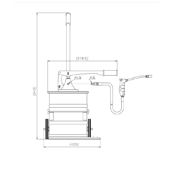 （株）ヤマダコーポレーション ハンドバケットポンプ SK グリース用ハンドバケットポンプ SK-700