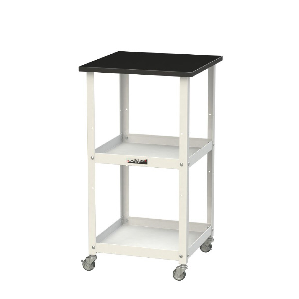 山金工業（株） 天板付きラボワゴンH825 棚板2枚仕様 LKTCM ＬＡＢシリーズ天板付ラボワゴン　Ｈ８２５ LKTCM-4545BKW