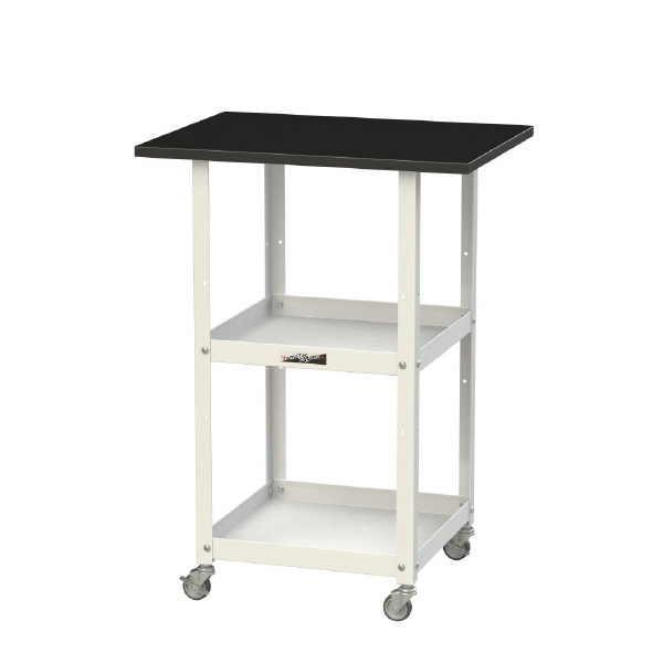 山金工業（株） 天板付きラボワゴンH825 棚板2枚仕様 LKTCM ＬＡＢシリーズ天板付ラボワゴン　Ｈ８２５ LKTCM-6045BKW