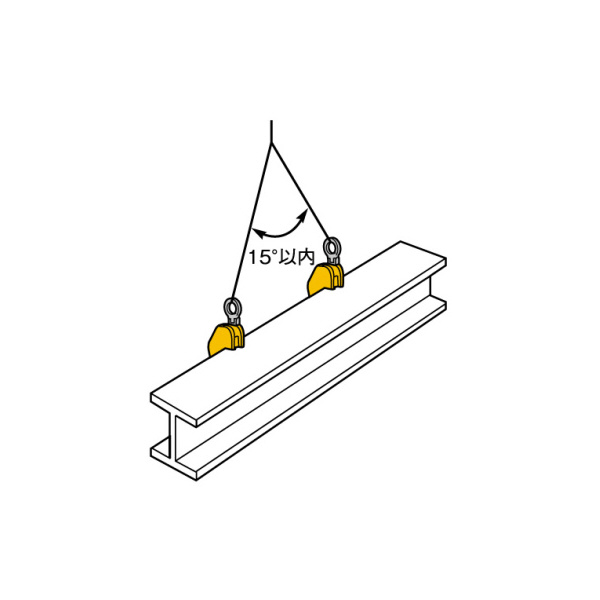 （株）スーパーツール 横吊クランプ(ロックハンドル式自在シャックルタイプ) GVC-E 横吊クランプ GVC1ERF