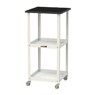 山金工業（株） 天板付きラボワゴンH950 棚板2枚仕様 LKTCH ＬＡＢシリーズ天板付ラボワゴン　Ｈ９５０ LKTCH-4545BKW