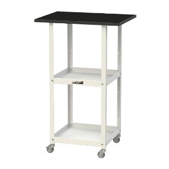 山金工業（株） 天板付きラボワゴンH950 棚板2枚仕様 LKTCH ＬＡＢシリーズ天板付ラボワゴン　Ｈ９５０ LKTCH-6045BKW