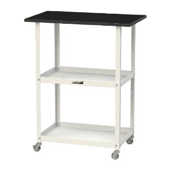 山金工業（株） 天板付きラボワゴンH950 棚板2枚仕様 LKTCH ＬＡＢシリーズ天板付ラボワゴン　Ｈ９５０ LKTCH-7545BKW