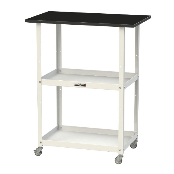 山金工業（株） 天板付きラボワゴンH950 棚板2枚仕様 LKTCH ＬＡＢシリーズ天板付ラボワゴン　Ｈ９５０ LKTCH-7545BKW