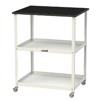 山金工業（株） 天板付きラボワゴンH950 棚板2枚仕様 LKTCH ＬＡＢシリーズ天板付ラボワゴン　Ｈ９５０ LKTCH-7560BKW