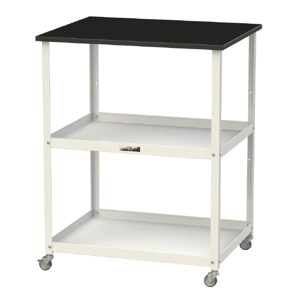 山金工業（株） 天板付きラボワゴンH950 棚板2枚仕様 LKTCH ＬＡＢシリーズ天板付ラボワゴン　Ｈ９５０ LKTCH-7560BKW