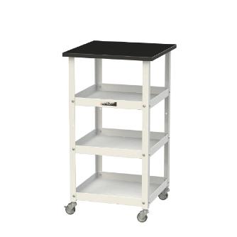 山金工業（株） 天板付きラボワゴンH825 棚板3枚仕様 LKTCM ＬＡＢシリーズ天板付ラボワゴン　Ｈ８２５ LKTCM-4545T3BKW