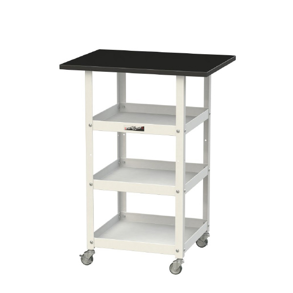 山金工業（株） 天板付きラボワゴンH825 棚板3枚仕様 LKTCM ＬＡＢシリーズ天板付ラボワゴン　Ｈ８２５ LKTCM-6045T3BKW