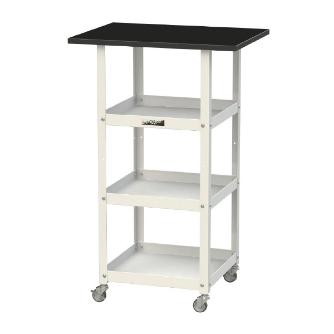 山金工業（株） 天板付きラボワゴンH950 棚板3枚仕様 LKTCH ＬＡＢシリーズ天板付ラボワゴン　Ｈ９５０ LKTCH-6045T3BKW