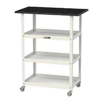 山金工業（株） 天板付きラボワゴンH950 棚板3枚仕様 LKTCH ＬＡＢシリーズ天板付ラボワゴン　Ｈ９５０ LKTCH-7545T3BKW