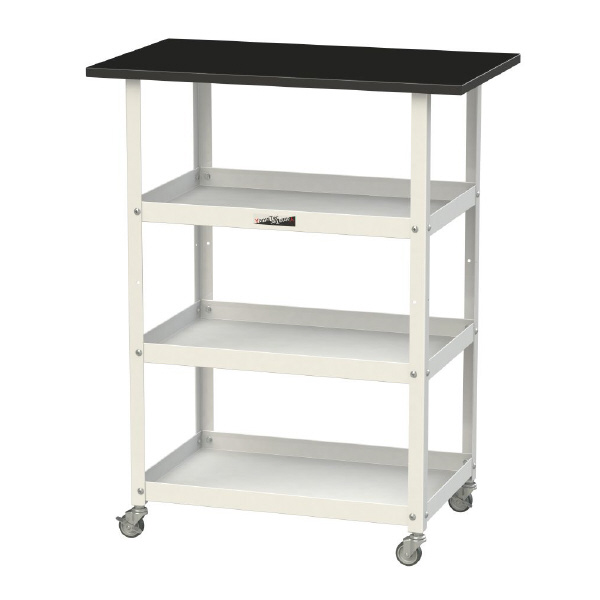 山金工業（株） 天板付きラボワゴンH950 棚板3枚仕様 LKTCH ＬＡＢシリーズ天板付ラボワゴン　Ｈ９５０ LKTCH-7545T3BKW