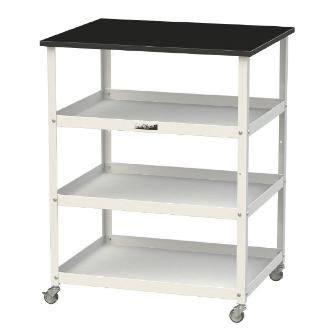 山金工業（株） 天板付きラボワゴンH950 棚板3枚仕様 LKTCH ＬＡＢシリーズ天板付ラボワゴン　Ｈ９５０ LKTCH-7560T3BKW