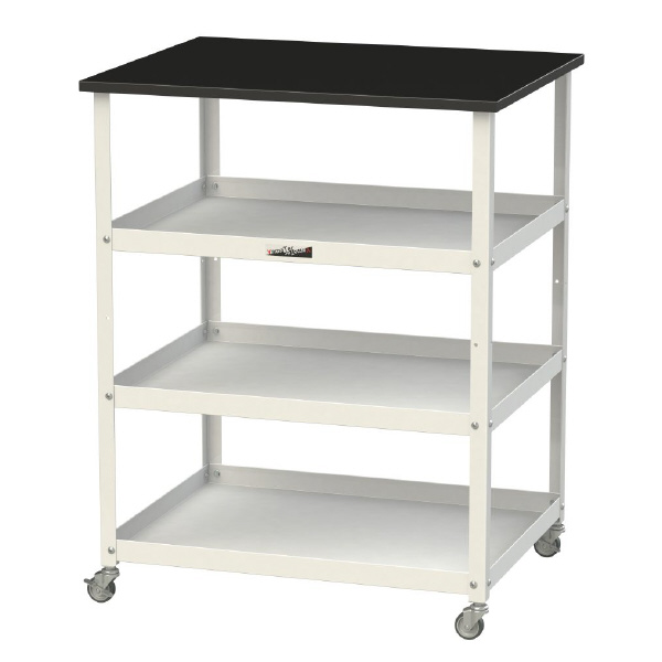 山金工業（株） 天板付きラボワゴンH950 棚板3枚仕様 LKTCH ＬＡＢシリーズ天板付ラボワゴン　Ｈ９５０ LKTCH-7560T3BKW