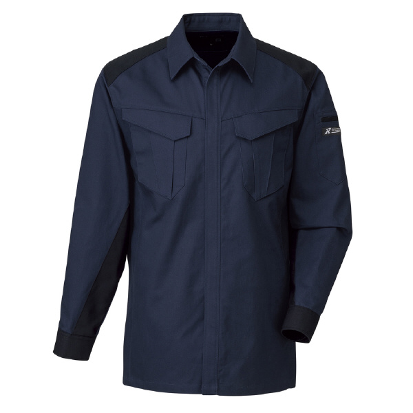 日新被服（株） 長袖シャツ(薄地) R5641-02 長袖シャツ（薄地） R5641-02-M ﾈｲﾋﾞｰ