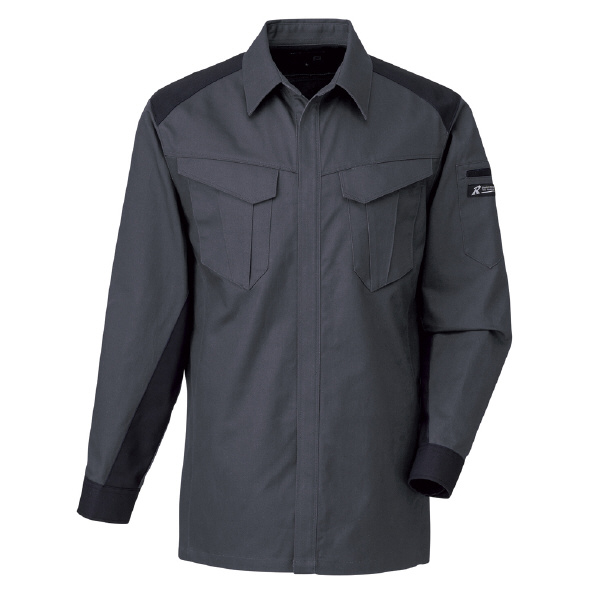 日新被服（株） 長袖シャツ(薄地) R5641-54 長袖シャツ（薄地） R5641-54-LL ｼｯｸﾌﾞﾗｯｸ