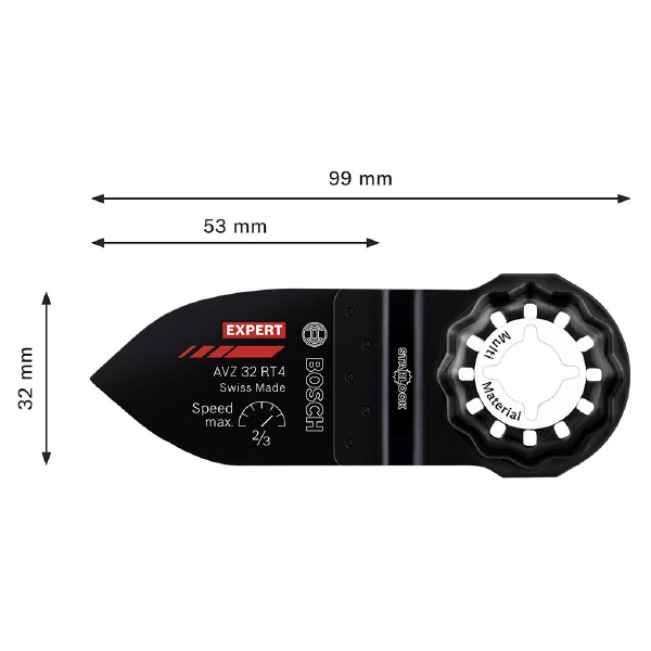 ボッシュ（株） 超硬マルチツールブレード 超硬マルチツールブレード（１枚入り） AVZ32RT4
