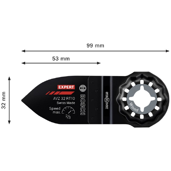 ボッシュ（株） 超硬マルチツールブレード 超硬マルチツールブレード（１枚入り） AVZ32RT10