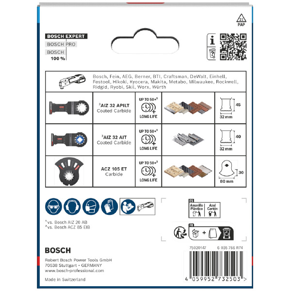 ボッシュ（株） 超硬コーティングマルチツールブレード 超硬コーティングマルチツールブレード３枚 2608902622