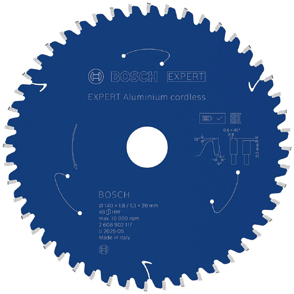 ボッシュ（株） コードレス工具専用チップソー＆丸のこ刃 エキスパート 丸のこ刃　エキスパートアルミ 2608902117