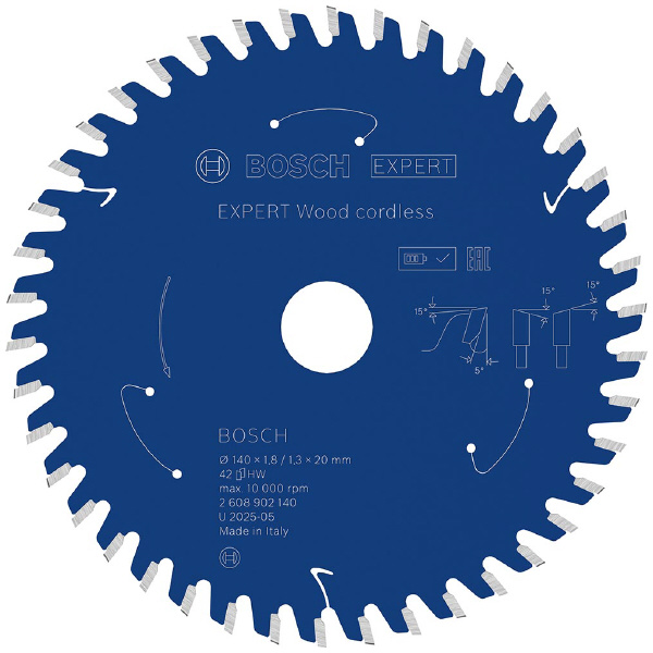 ボッシュ（株） コードレス工具専用チップソー＆丸のこ刃 エキスパート 丸のこ刃　エキスパート木材 2608902140