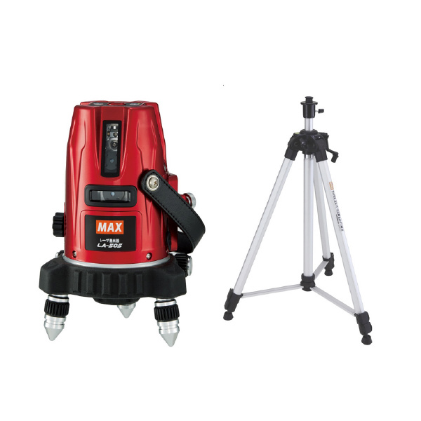 マックス（株） レーザ墨出器(本体＋三脚) LA レーザ墨出器（本体＋三脚） LA-505-Tｾｯﾄ(183)