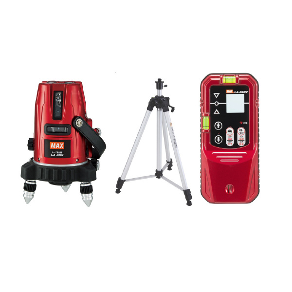 マックス（株） レーザ墨出器(本体＋受光器＋三脚) LA レーザ墨出器（本体＋受光器＋三脚） LA-505-DTｾｯﾄ(183)