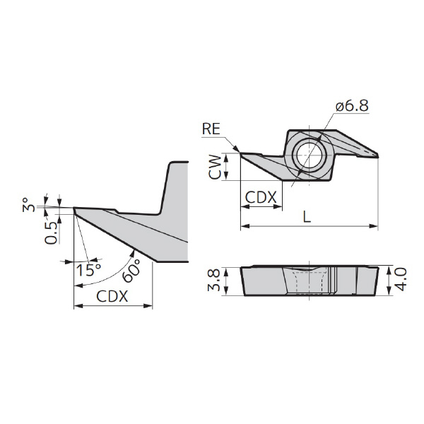 住友電気工業（株） SEC－外径ミニバイト インサート BTR ＳＥＣ－外径ミニバイト　インサート BTR5505 AC5015S