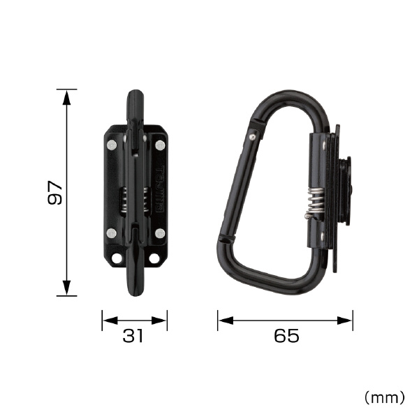 （株）ＴＪＭデザイン セフ工具ホルダースチールスリムカラビナ SFSKHI セフ工具ホルダースチールスリムカラビナ小 SFSKHI-CSF