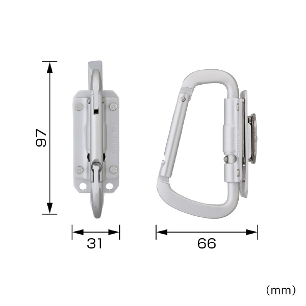 （株）ＴＪＭデザイン セフ工具ホルダーアルミ スリムカラビナ SFSKHA セフ工具ホルダーアルミ　スリムカラビナ小 SFSKHA-CSF