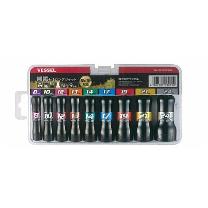 （株）ベッセル 限定品剛鍛セミロングソケット9本組黒仕様 SL209PSBK