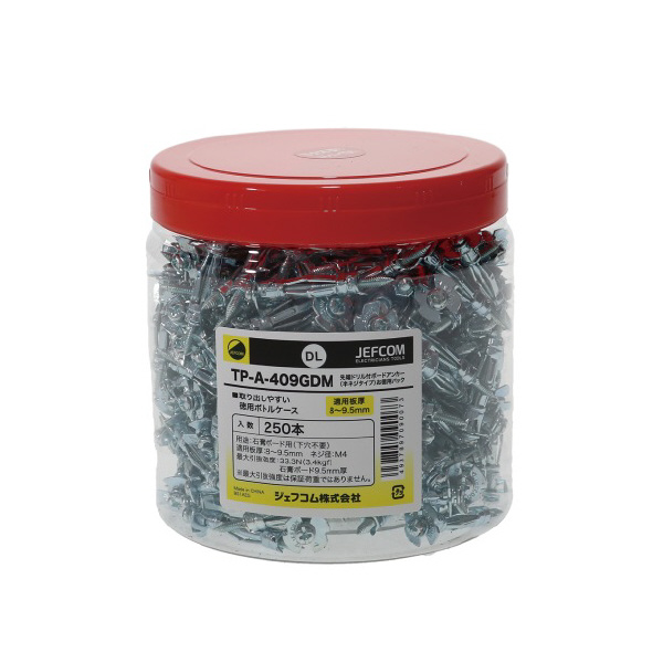 ジェフコム（株） 先端ドリル付ボードアンカー 半ネジタイプ TP-A 先端ドリル付ボードアンカー　半ネジタイプ TP-A-412GDM