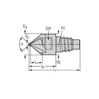 ワルタージャパン（株） 超硬面取りエンドミル 90° MC500 超硬面取りエンドミル　９０° MC500-16.0E8P090-WJ30TP