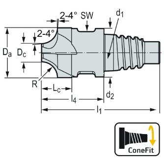 ワルタージャパン（株） 超硬 R 面取りエンドミル MC503 超硬　Ｒ　面取りエンドミル MC503-10.0E4P200-WJ30TP
