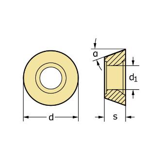ワルタージャパン（株） ミーリング用チップ RDMT ミーリング用チップ RDMT2006M0-D57 WPP35G