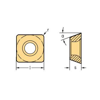 ワルタージャパン（株） ミーリング用チップ SDMT ミーリング用チップ SDMT06T212-F57 WPP35G