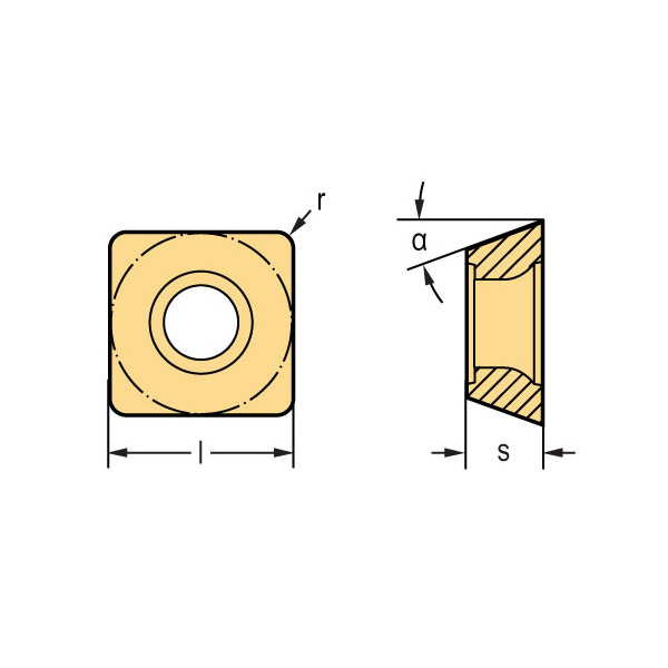 ワルタージャパン（株） ミーリング用チップ SDMT ミーリング用チップ SDMT06T212-F57 WPP35G