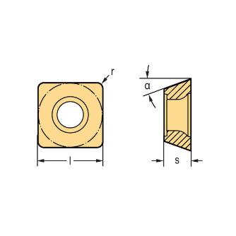 ワルタージャパン（株） ミーリング用チップ SPMT ミーリング用チップ SPMT120408-D51 WPP35G