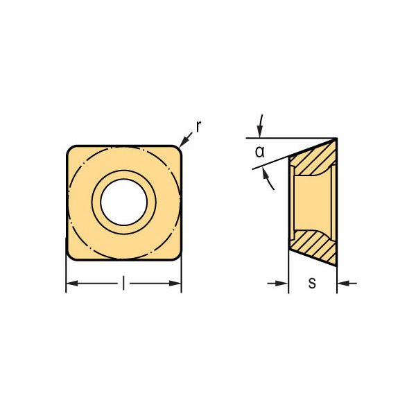 ワルタージャパン（株） ミーリング用チップ SPMT ミーリング用チップ SPMT120408-D51 WPP35G