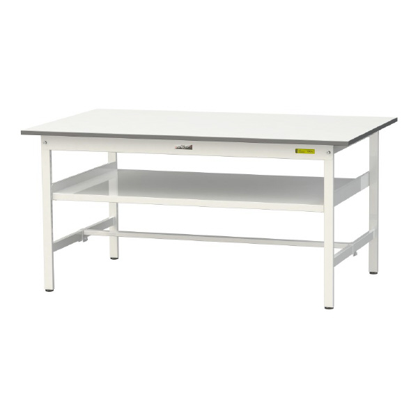 山金工業（株） ワークテーブル150シリーズ　固定式　中間棚板付　SUP ワークテーブル１５０シリーズ　固定式 SUP-1590F-WW